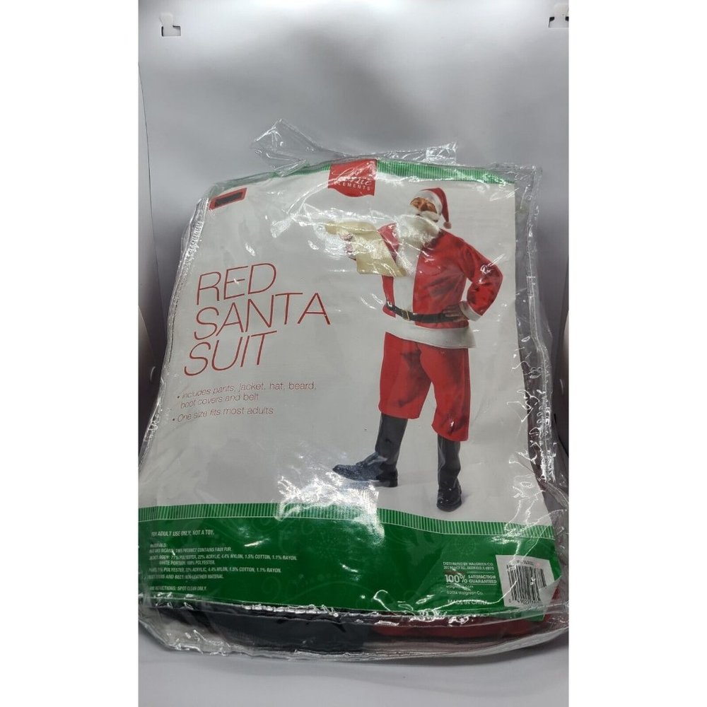 Red Santa Suit Home Elements One Size Fits Most NEW